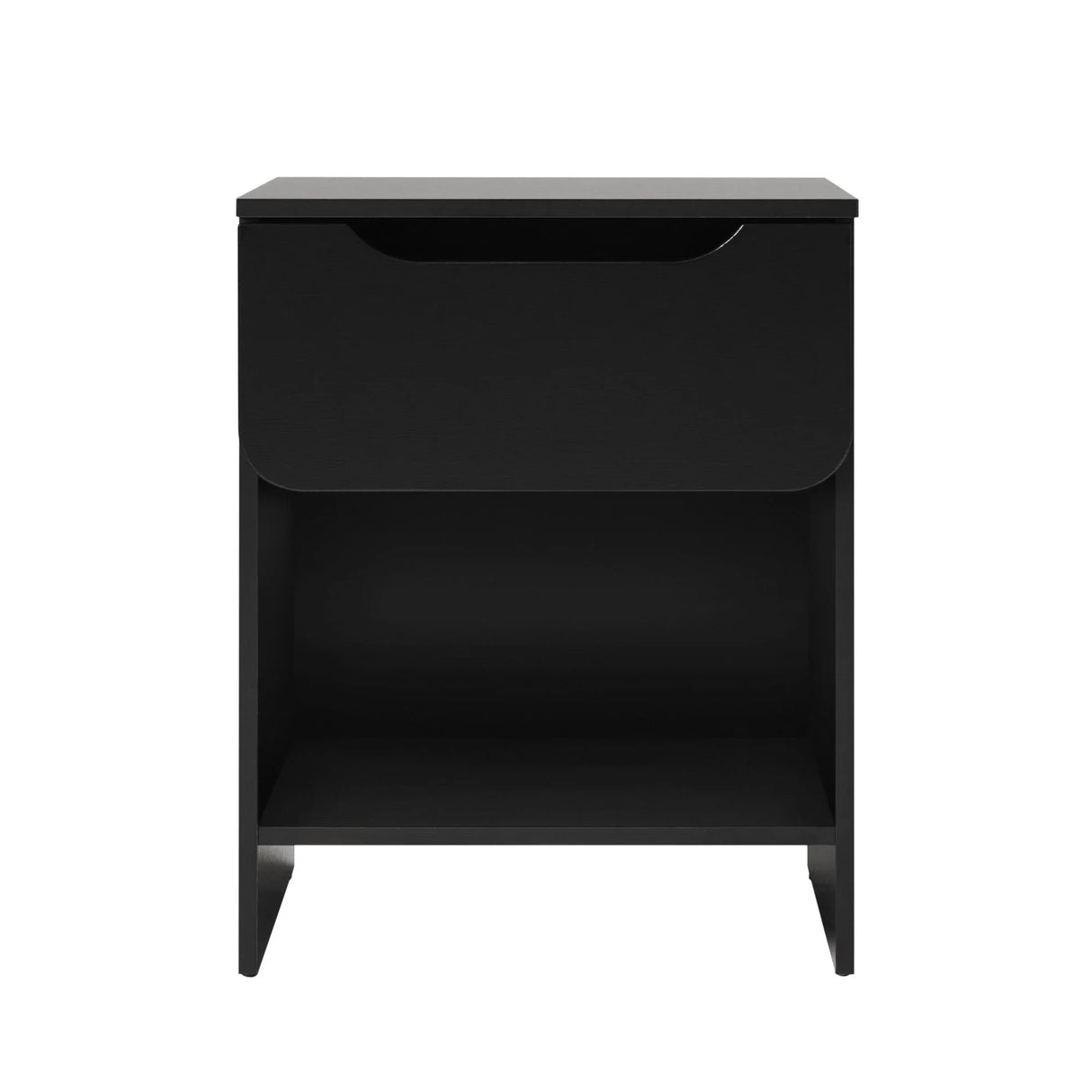 Modern Minimalist 1 Drawer Nightstand With Cubby - Furniture Home Direct