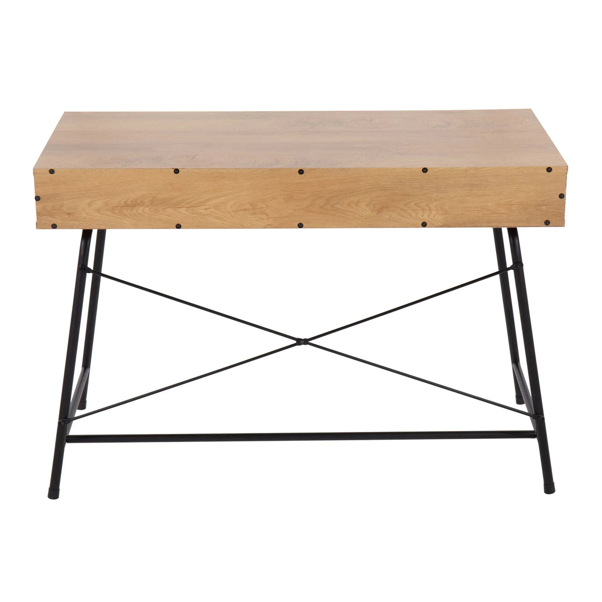 Casper - Industrial Desk - Black / Brown - Furniture Home Direct