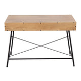 Casper - Industrial Desk - Black / Brown - Furniture Home Direct