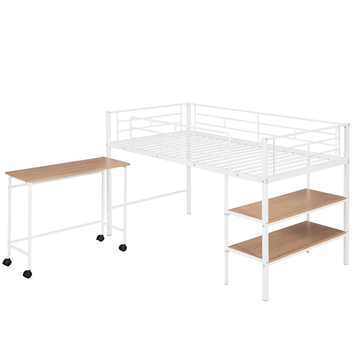 Loft Bed With Desk And Shelves - Furniture Home Direct