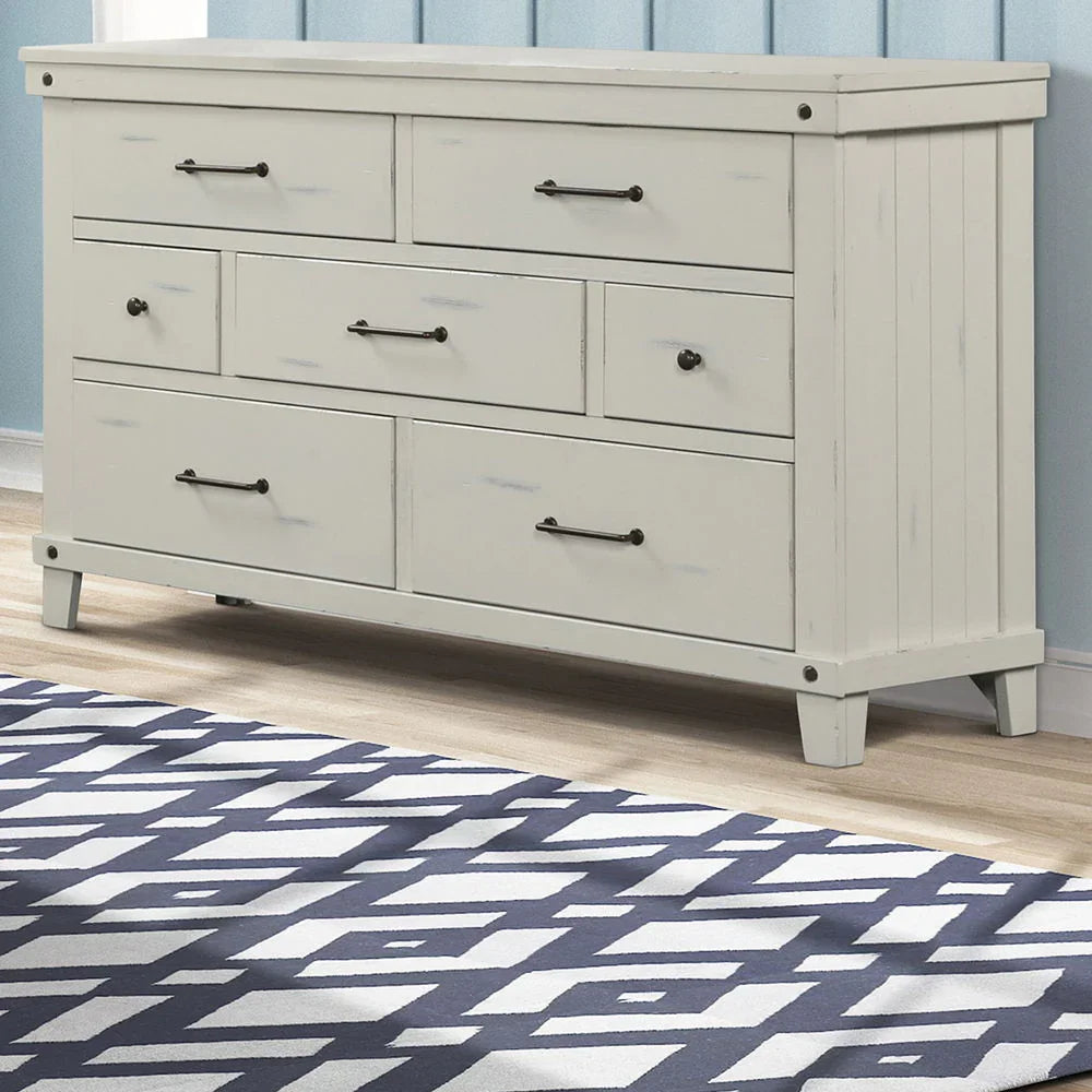 7 Drawer Dresser - White - Furniture Home Direct