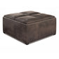 Avalon - Upholstered Square Coffee Table Storage Ottoman - Furniture Home Direct