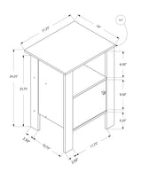 Accent Nightstand Side Table, Storage, Transitional - Oak - Furniture Home Direct