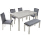 Dining Table Set, Table With A Rectangular Table And Upholstered Chairs - Furniture Home Direct