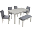 Dining Table Set, Table With A Rectangular Table And Upholstered Chairs - Furniture Home Direct