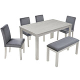 Dining Table Set, Table With A Rectangular Table And Upholstered Chairs - Furniture Home Direct