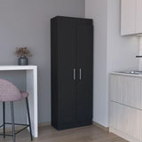 Clinton - Pantry Storage Kitchen Cabinet - Black - Furniture Home Direct