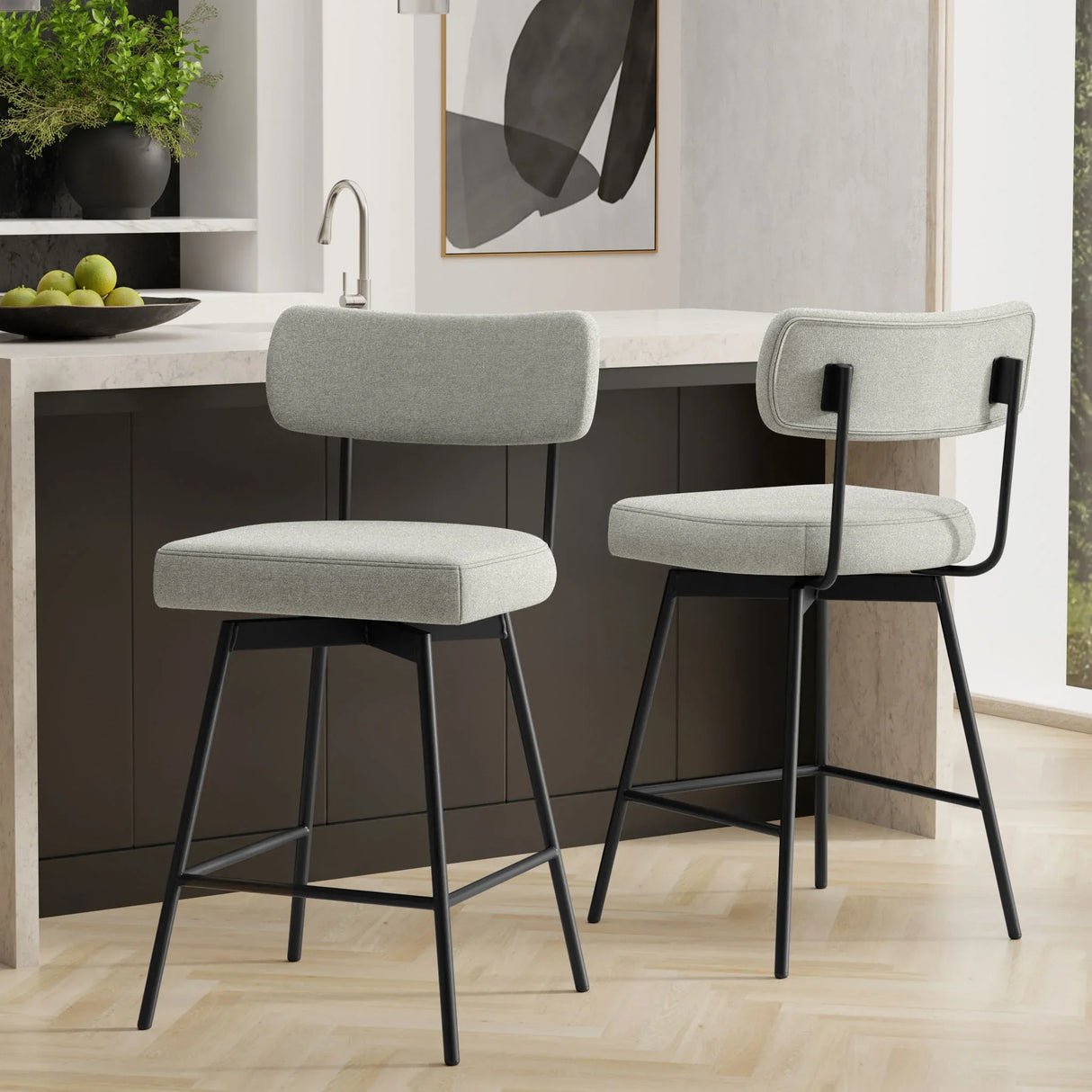 Giselle - Swivel Counter Height Stool (Set of 2) - Furniture Home Direct