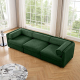 Stylish Chenille Sofa With Storage Seat And Cylindrical Backrest - Furniture Home Direct