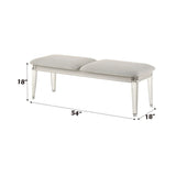 Laveda - Boucle Bench - Light Gray / White - Furniture Home Direct