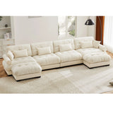 Super Comfort Oversized Modular Sectional Sofa With Movable Ottoman - Furniture Home Direct