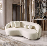 Drake - Japandi Style Curvy Boucle Sofa - Furniture Home Direct