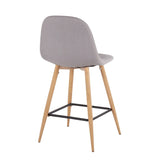 Pebble - Mid Century / Modern Counter Stool (Set of 2) - Furniture Home Direct