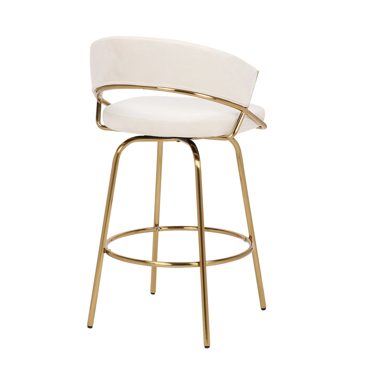 Jie - Glam Fixed Height Counter Stool (Set of 2) - Furniture Home Direct