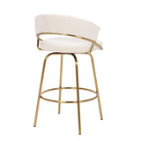 Jie - Glam Fixed Height Counter Stool (Set of 2) - Furniture Home Direct