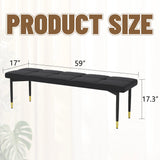 Multifunctional Shoe Bench With Faux Cushion - Black - Furniture Home Direct