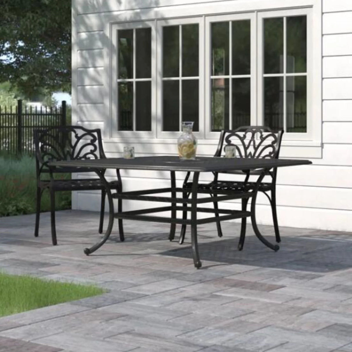 64" Square Dining Table - Dark Lava Bronze - Furniture Home Direct