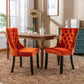 Nikki - Modern, High-End Tufted Solid Wood Contemporary Velvet Upholstered Dining Chair With Wood Legs Nailhead Trim (Set of 2) - Furniture Home Direct