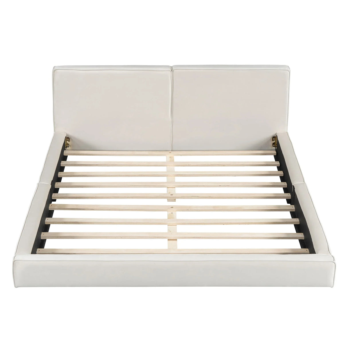 Upholstered Platform Bed, Grounded Bed With Solid Frame - Furniture Home Direct