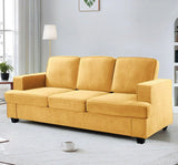 Modern Sofa, Comfortable 3 Seater Couch With Deep Seating, Loose Back Cushions, Wide Arms - Furniture Home Direct