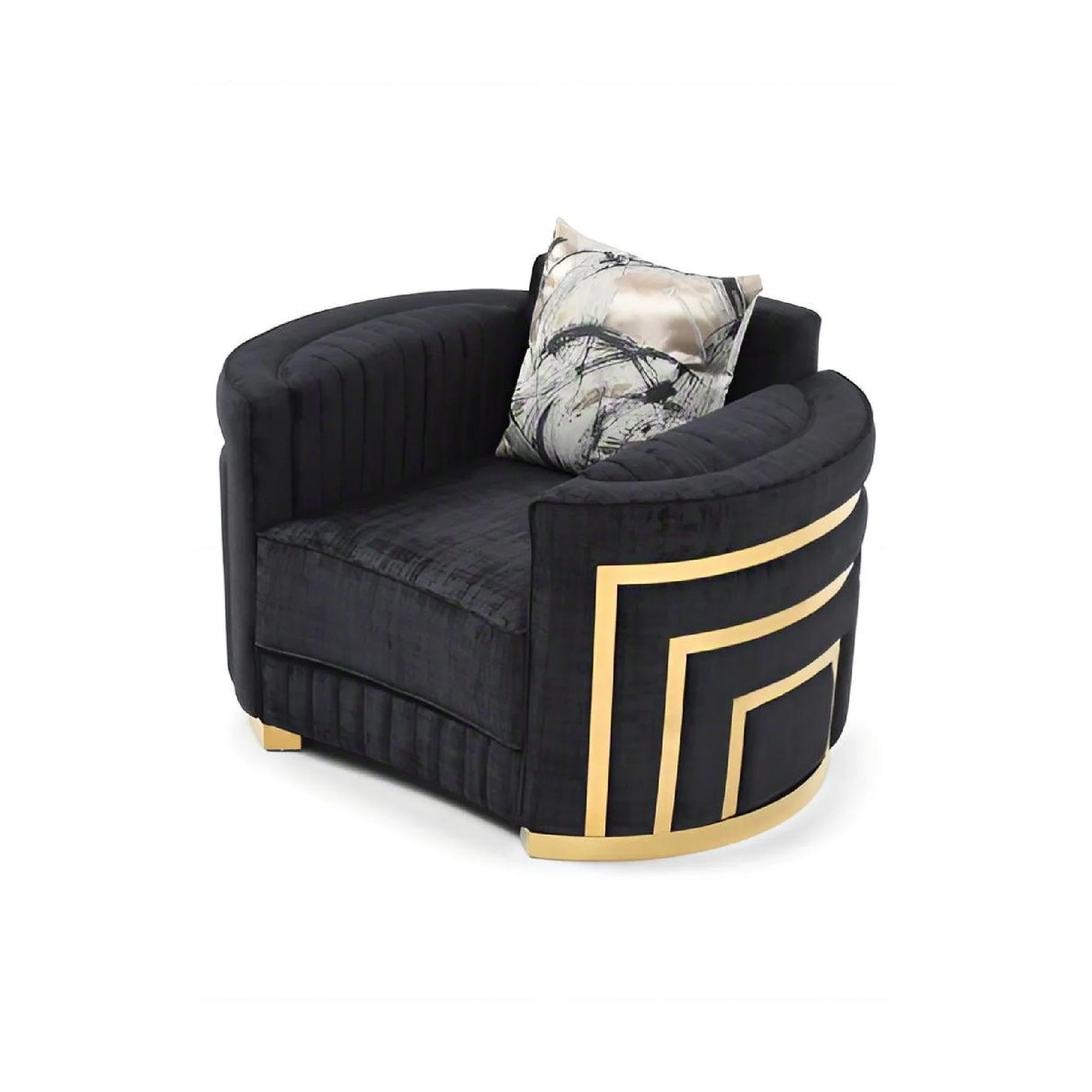Soledad - Chair Upholstered With Hued Accents - Black - Furniture Home Direct