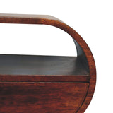 Large Chestnut Circular Bedside - Furniture Home Direct