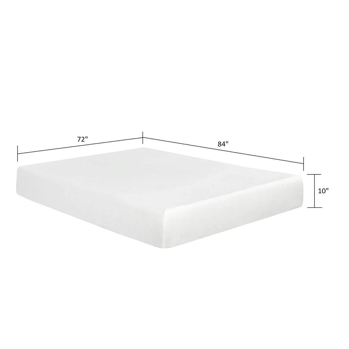 10" Plush Gel Memory Foam Mattress Bed With Cooling Technology, Aloe Vera Cover - Furniture Home Direct