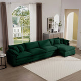 Modern Oversized Modular Cushion Sofa With Ottoman, Low Back, Deep Seating Sofa Set - Furniture Home Direct