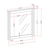 Lorenzo - Large Scale Mirror With Sleek Frame And Glittered Detailing - Silver - Furniture Home Direct