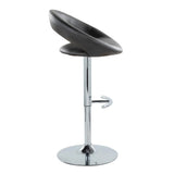 Posh - Contemporary Adjustable Barstool With Swivel With Rounded T Footrest (Set of 2) - Furniture Home Direct
