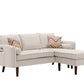 Mia - Sectional Sofa Chaise With USB Charger And Pillows - Furniture Home Direct