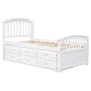 Platform Storage Bed Solid Wood Bed With 6 Drawers - Furniture Home Direct