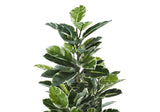 52" Tall, Artificial Plant, Rubber Tree, Indoor, Fake, Floor, Greenery, Potted, Real Touch, Decorative - Green / Black - Furniture Home Direct