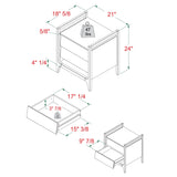 Scandi - Angle Face Nightstand - Furniture Home Direct