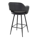 Margarite - Contemporary Fixed Height Counter Stool With Square Footrest (Set of 2) - Furniture Home Direct