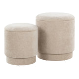 Marla - Upholste Contemporary Ottoman Set - Furniture Home Direct