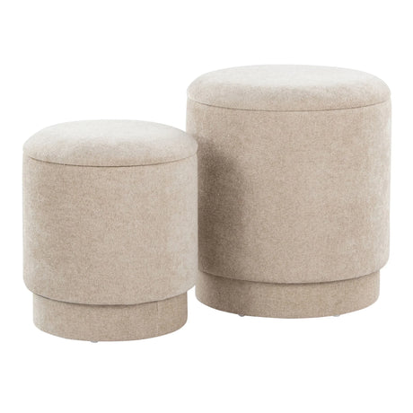 Marla - Upholste Contemporary Ottoman Set - Furniture Home Direct