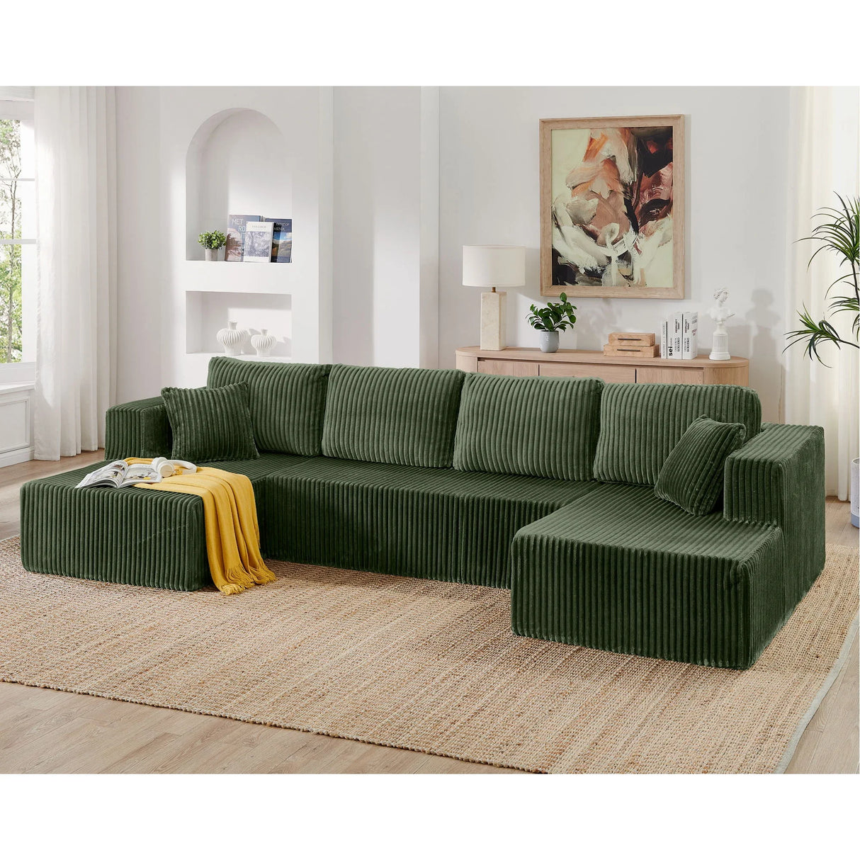 Modern Minimalist U - Shape Modular Sectional Sofa - Furniture Home Direct