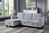 Nova - Velvet Reversible Sleeper Sectional Sofa With Storage Chaise - Furniture Home Direct