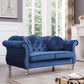 Stylish Flared Arm Loveseat - Furniture Home Direct