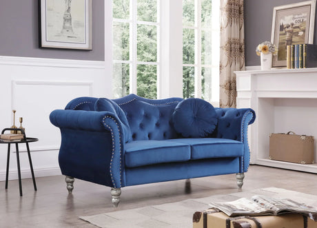 Stylish Flared Arm Loveseat - Furniture Home Direct