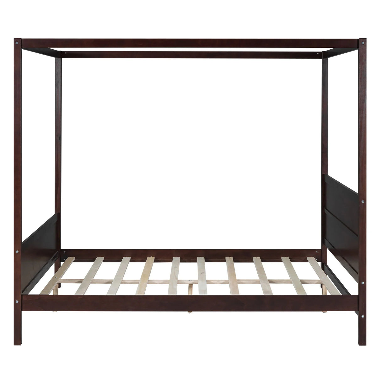 Canopy Platform Bed With Headboard And Footboard, Slat Support Leg - Furniture Home Direct