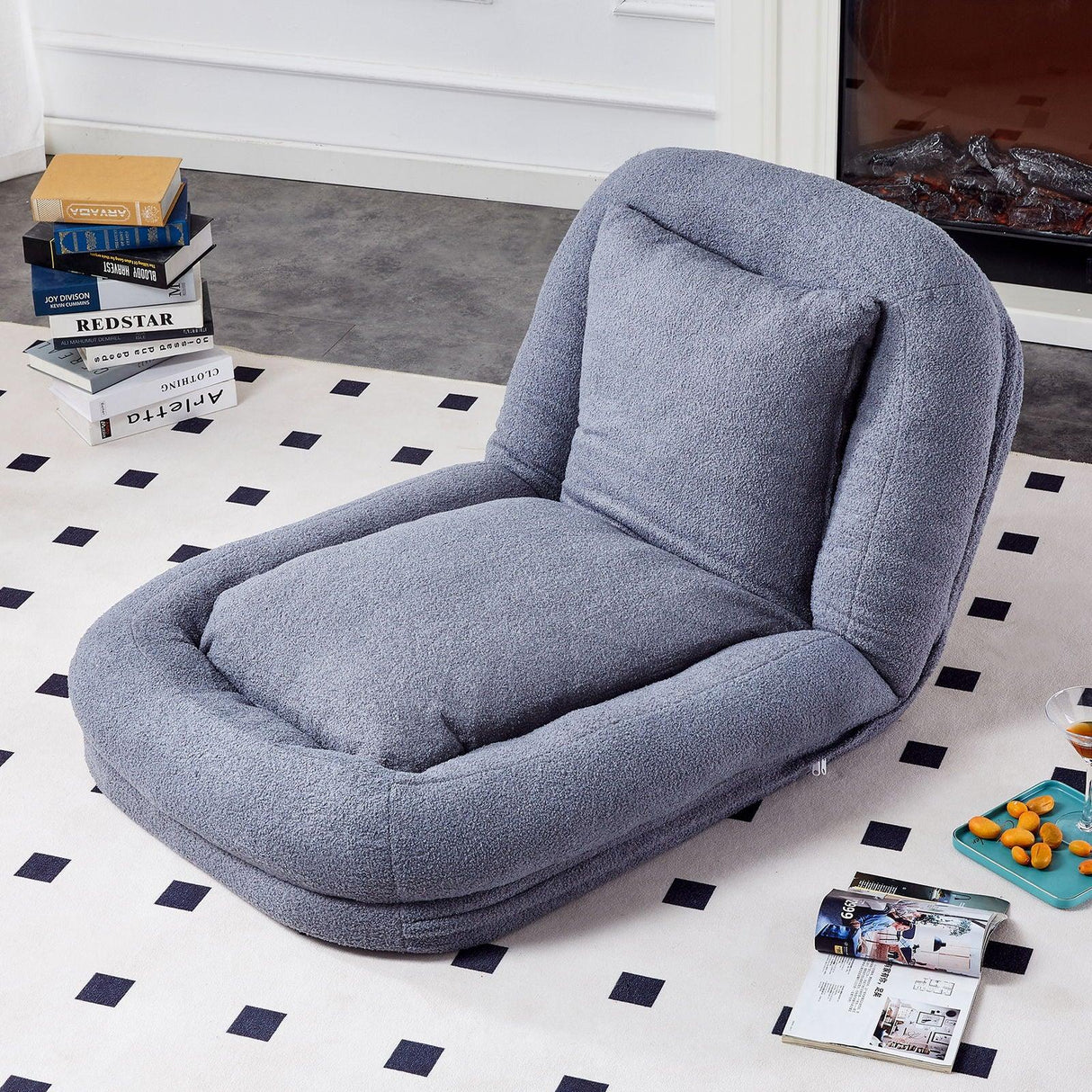 Contemporary Folding Sofa Chair With 5 Adjustable Positions For Gaming, Meditation, And Relaxation - Furniture Home Direct