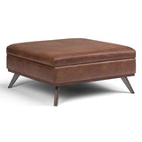 Owen - Multifunctional Square Coffee Table Storage Ottoman - Furniture Home Direct