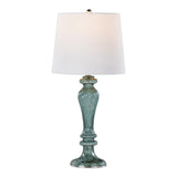 Windsor - Contemporary Table Lamp (Set of 2) - Clear Turquoise / Off White - Furniture Home Direct
