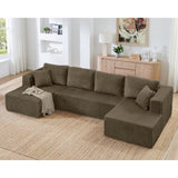 Modern Minimalist U - Shape Modular Sectional Sofa - Furniture Home Direct