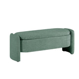 Ottoman Oval Storage Bench, 3D Lamb Fleece Bench With Large Storage Space For The Living Room, Entryway And Bedroom - Furniture Home Direct