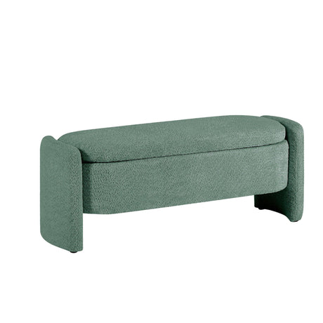 Ottoman Oval Storage Bench, 3D Lamb Fleece Bench With Large Storage Space For The Living Room, Entryway And Bedroom - Furniture Home Direct