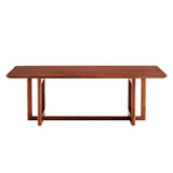 Coffee Table Solid Wood With Rattan Panel Sides Walnut - Furniture Home Direct