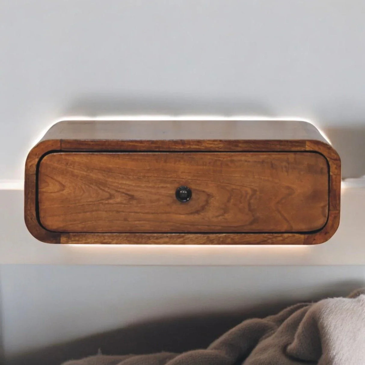 Avora - Wall Mounted 1 Drawer Nightstand - Furniture Home Direct